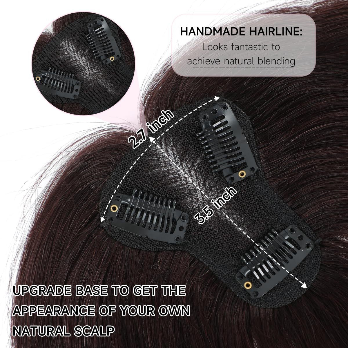 Women's Hair Supplementing Piece Human Cover Gray Other Wig