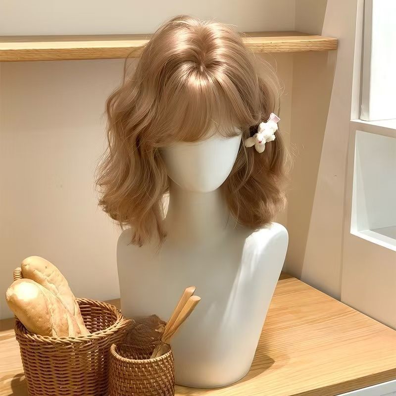 Female Gentle Short Hair Korean Style Wig Long Curls