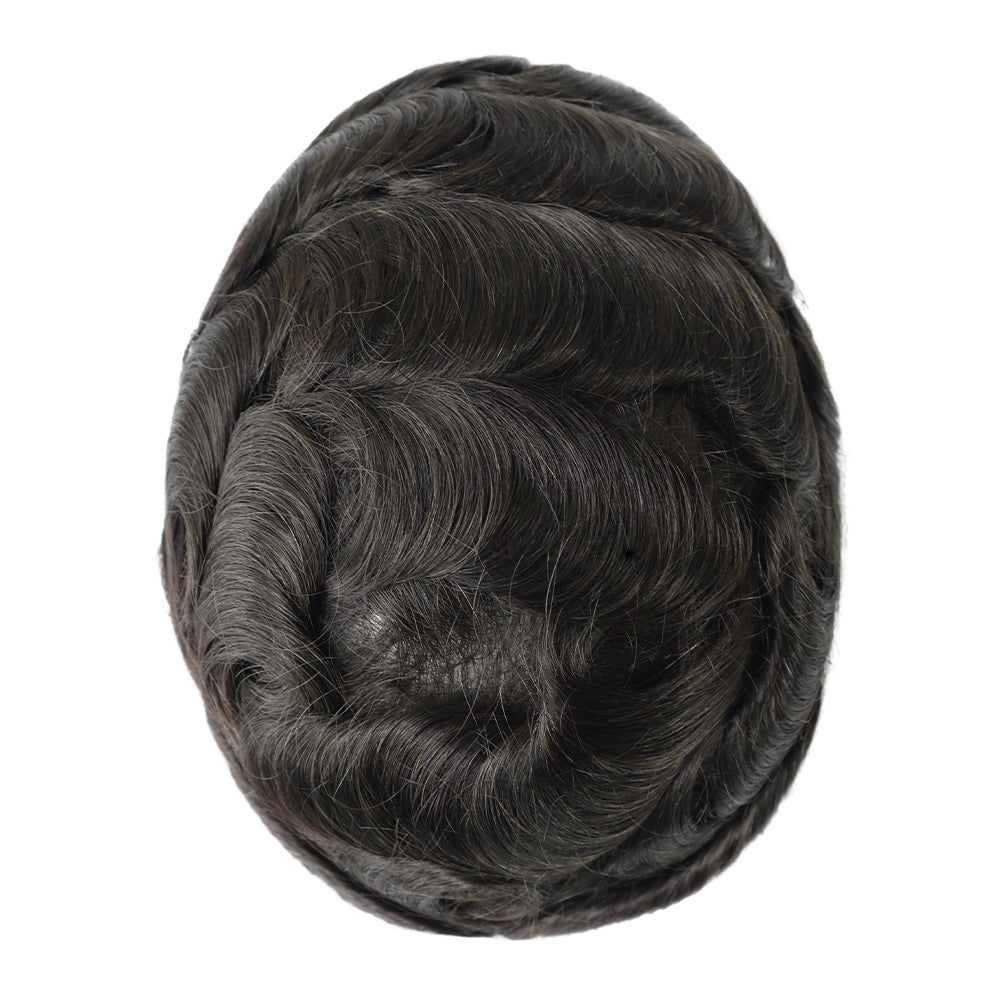 Men's Human Wigs Hair Piece Supernatural Needle Men's Wig