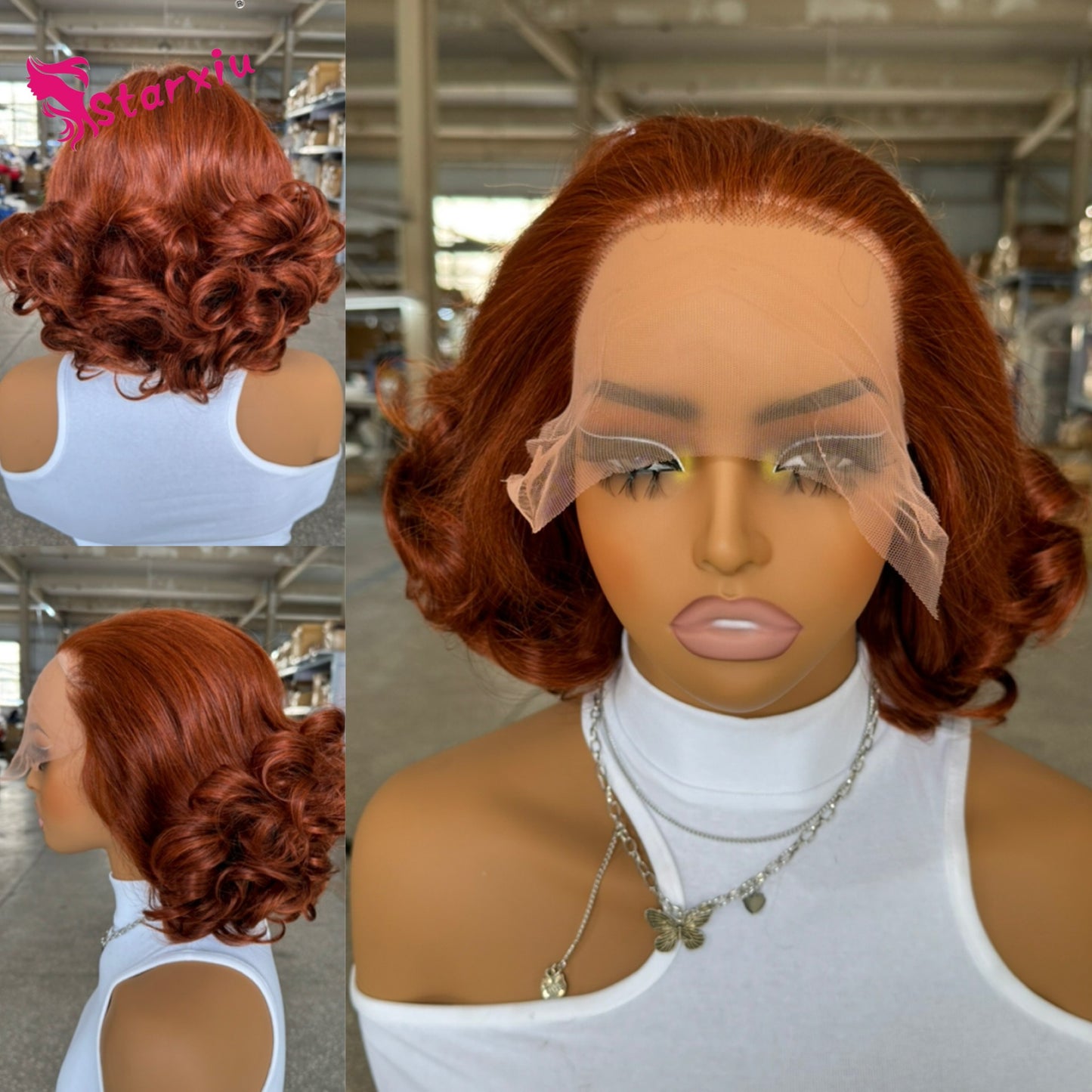 Charming Bouncy Curly Double Drawn Human Real Hair Wig