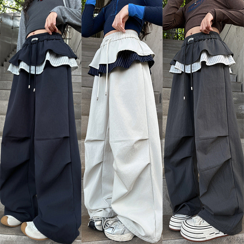 Autumn Clothing Middle Big Early Fashion Stitching Skirt Fart Children's Pants