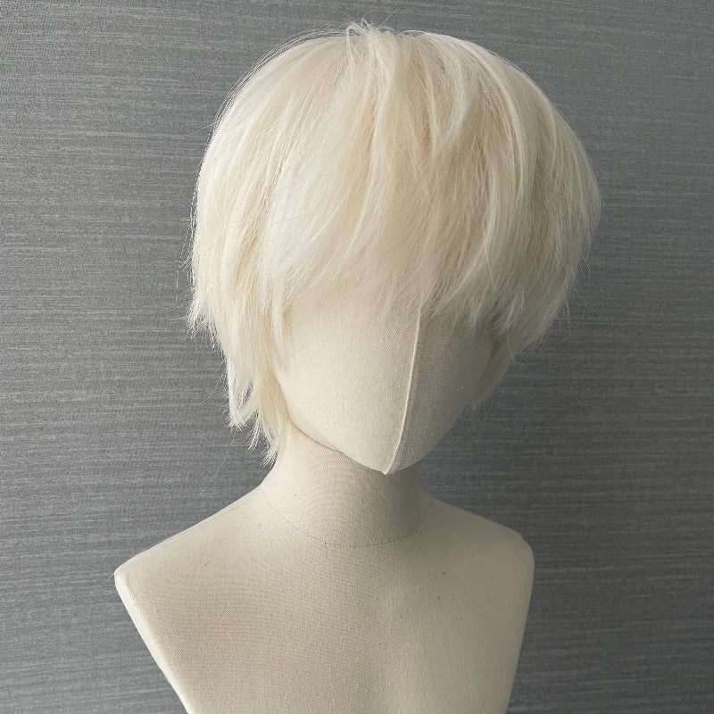 Men's Hair Differential Broken Cover Platinum Natural Fluffy Boys Men's Wig