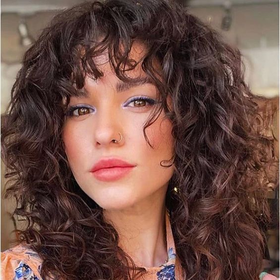 Head Cover African Small Curly Female Fluffy Wig Long Curls