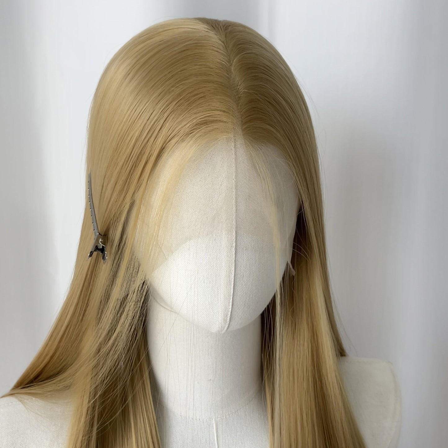 Hand Crochet Head Cover Embryo Crocheting Forehead Lace Free Long Straight Wig
