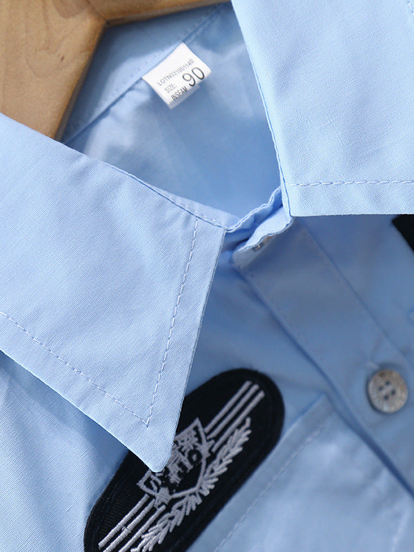 Children's Traffic Police Uniform Boys Summer Short-sleeved Children's Suit