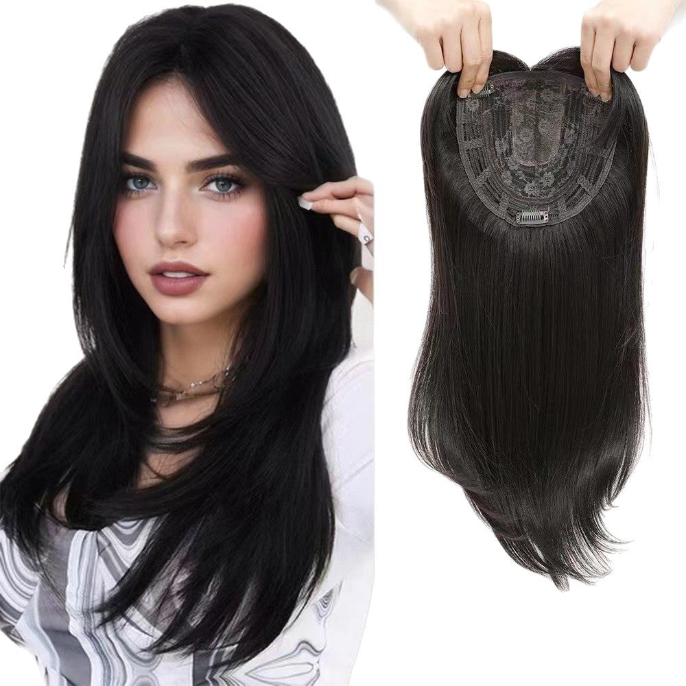 Head Hair Supplementing Piece Set Chemical Fiber Dome Hairpiece Wig
