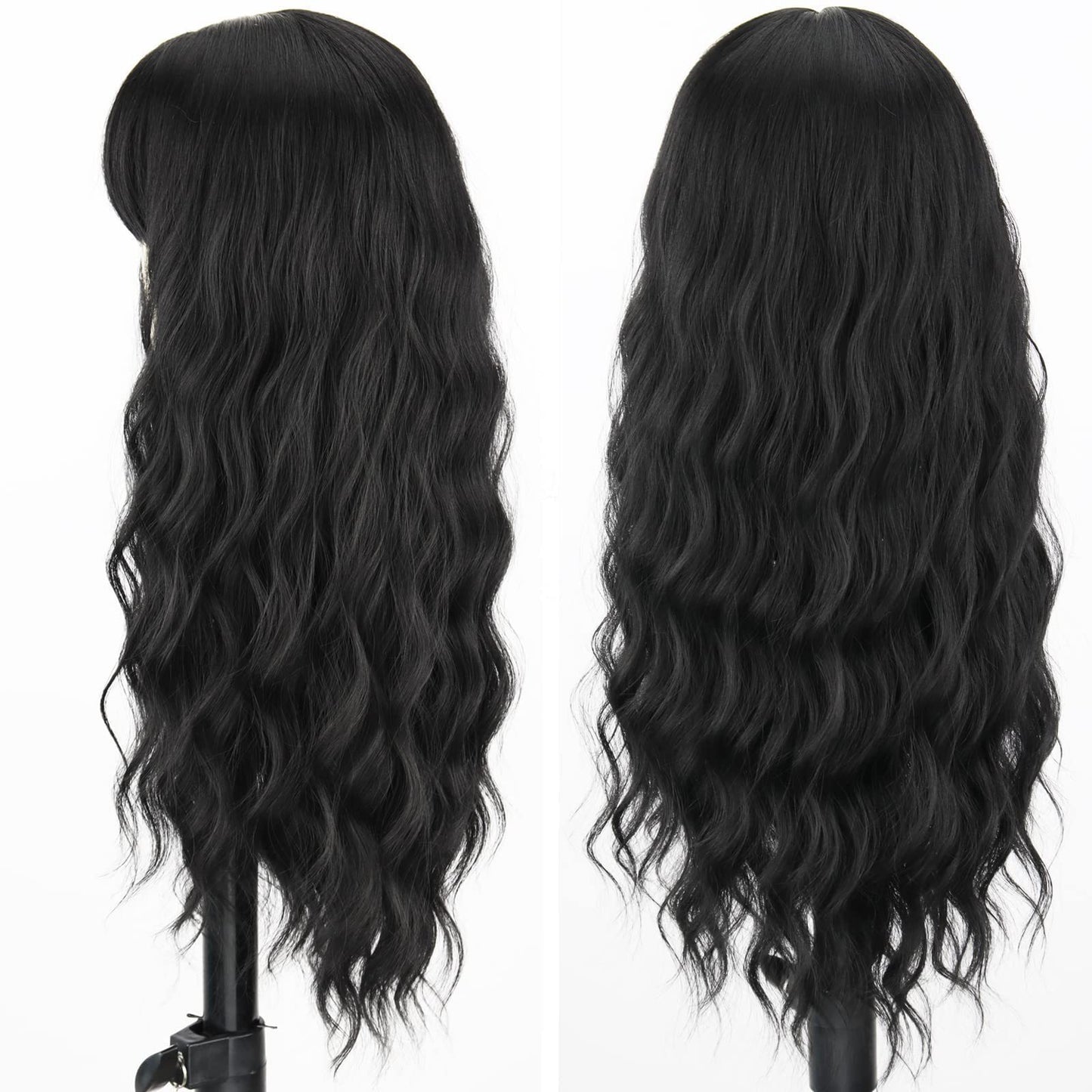 Black Curly Hair Multiple Colors Fiber Wig Long Curls