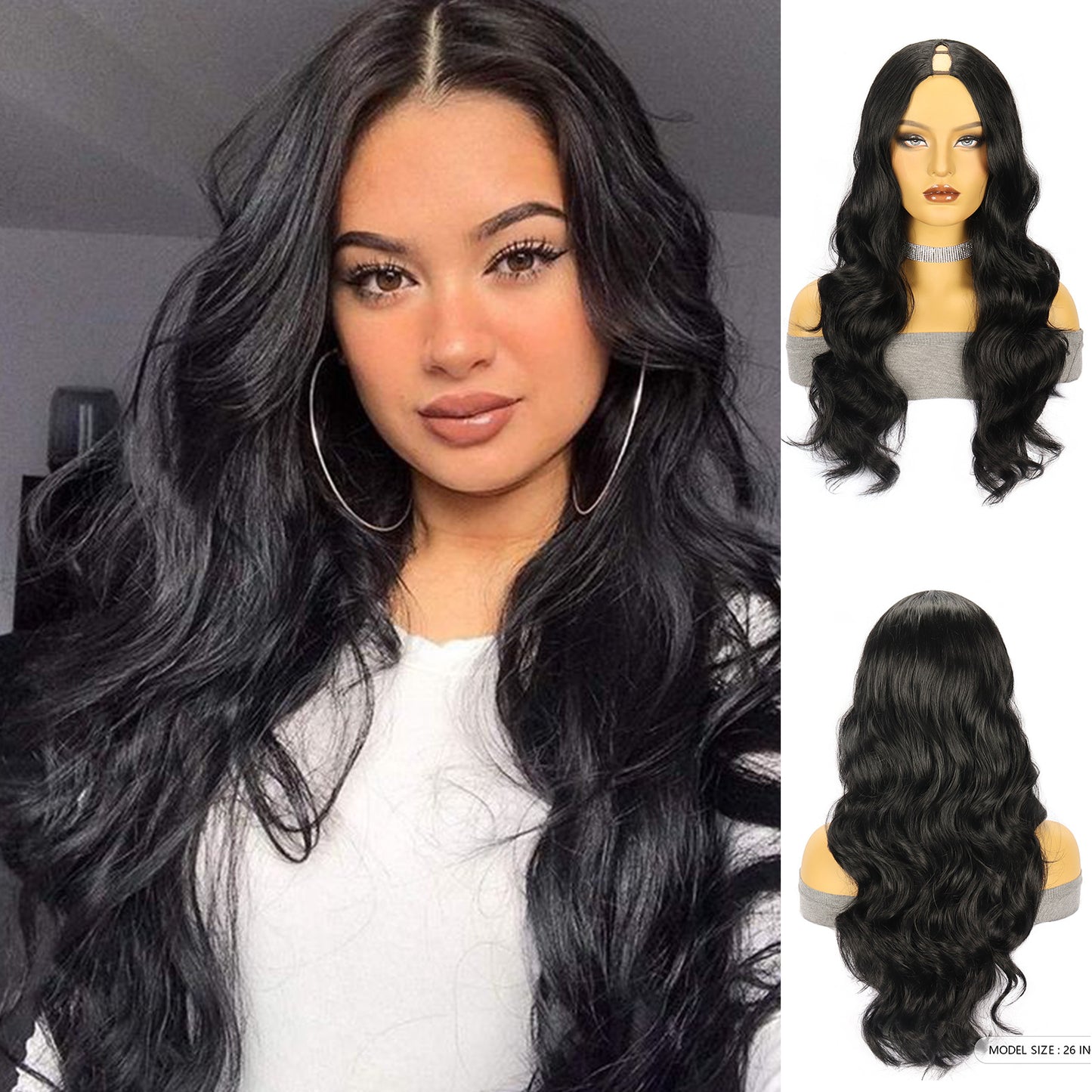 Curly Hair Mixed With Golden Big Wave Synthetic Wig Long Curls