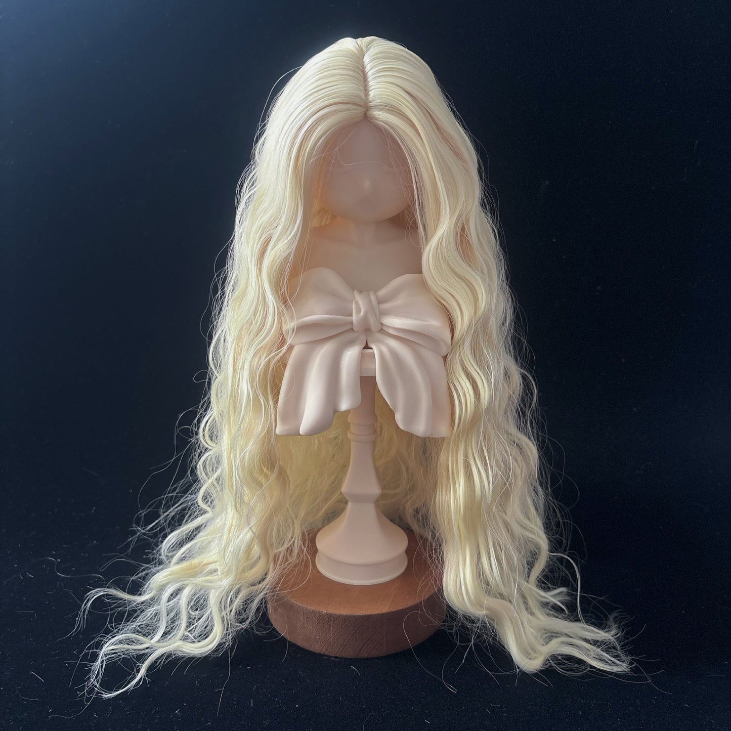 Split Hair Soft Silk Small Curls Water Ripple Cos Wig