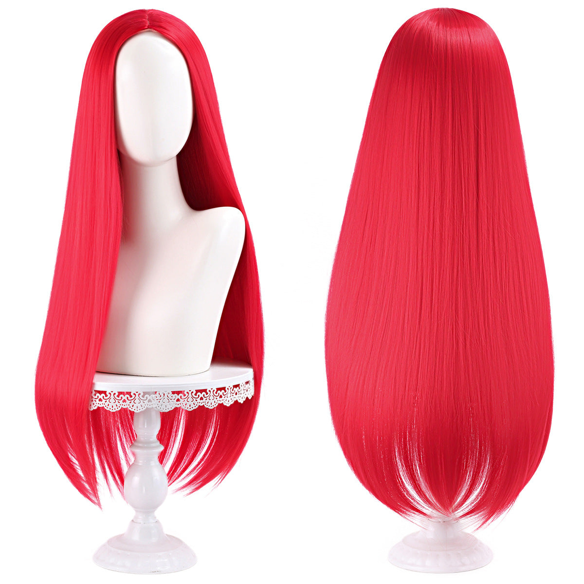 Main Universal Medium Scalp Black Hair Long Straight Wig