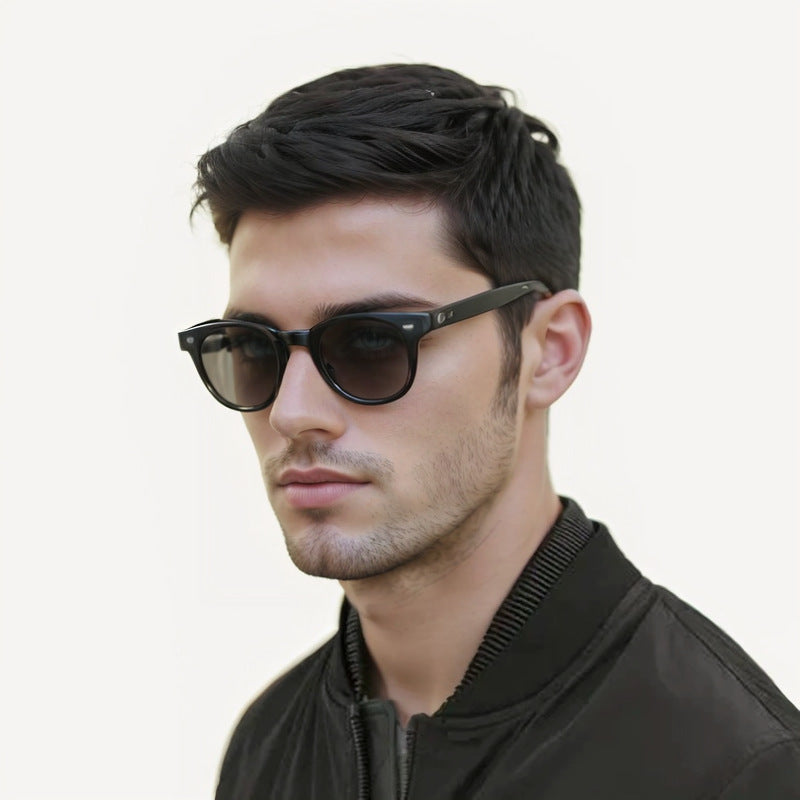 Men's Short Black Rose Net Chemical Fiber Men's Wig