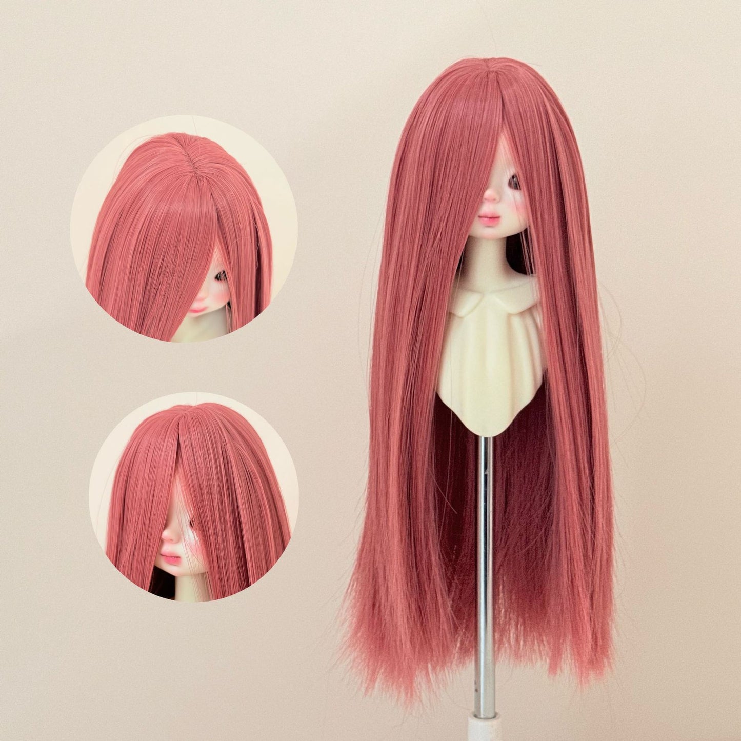 Points Soft Silk Long Straight Hair Cover Bangs Cos Wig