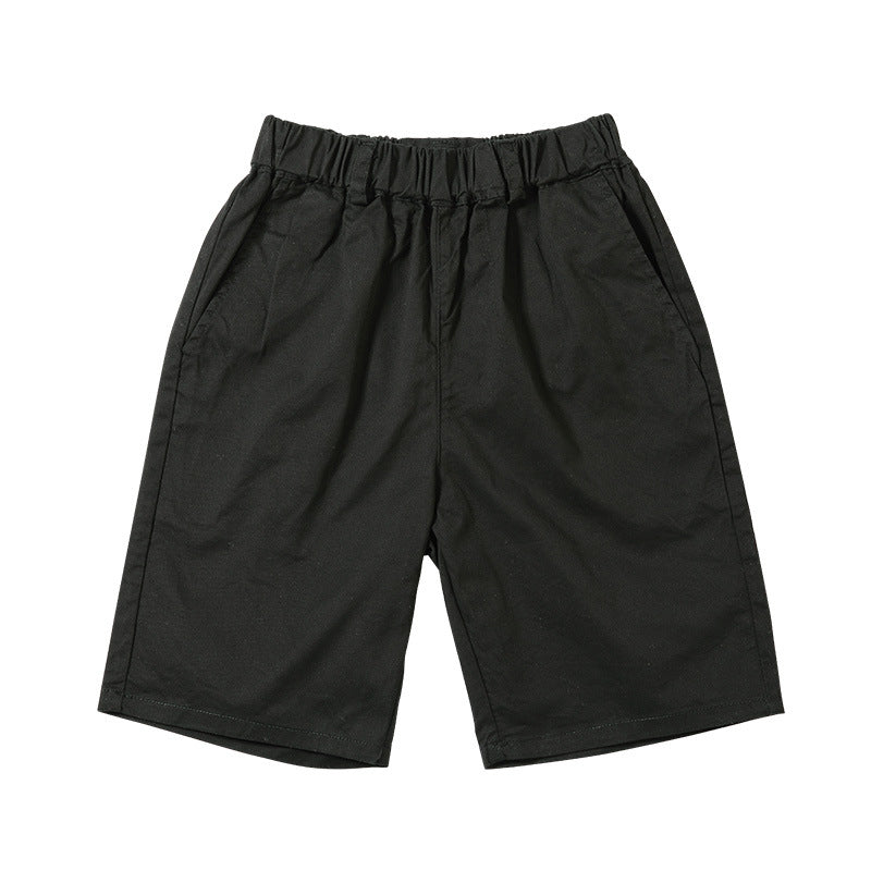 Children's Cotton Summer Thin Shorts Boys Khaki School Dark Children's Pants