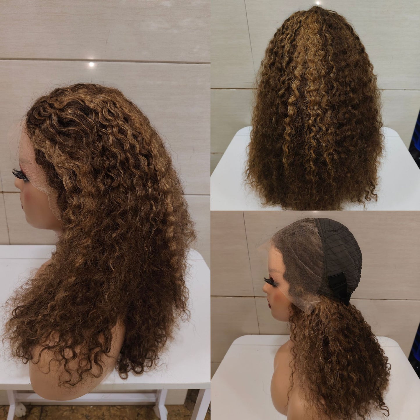 Double Drawn Human Lace Curly Density Real Hair Wig