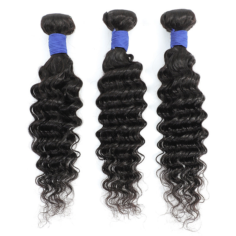Comfortable Attractive Human Natural Color Weft Real Hair Wig