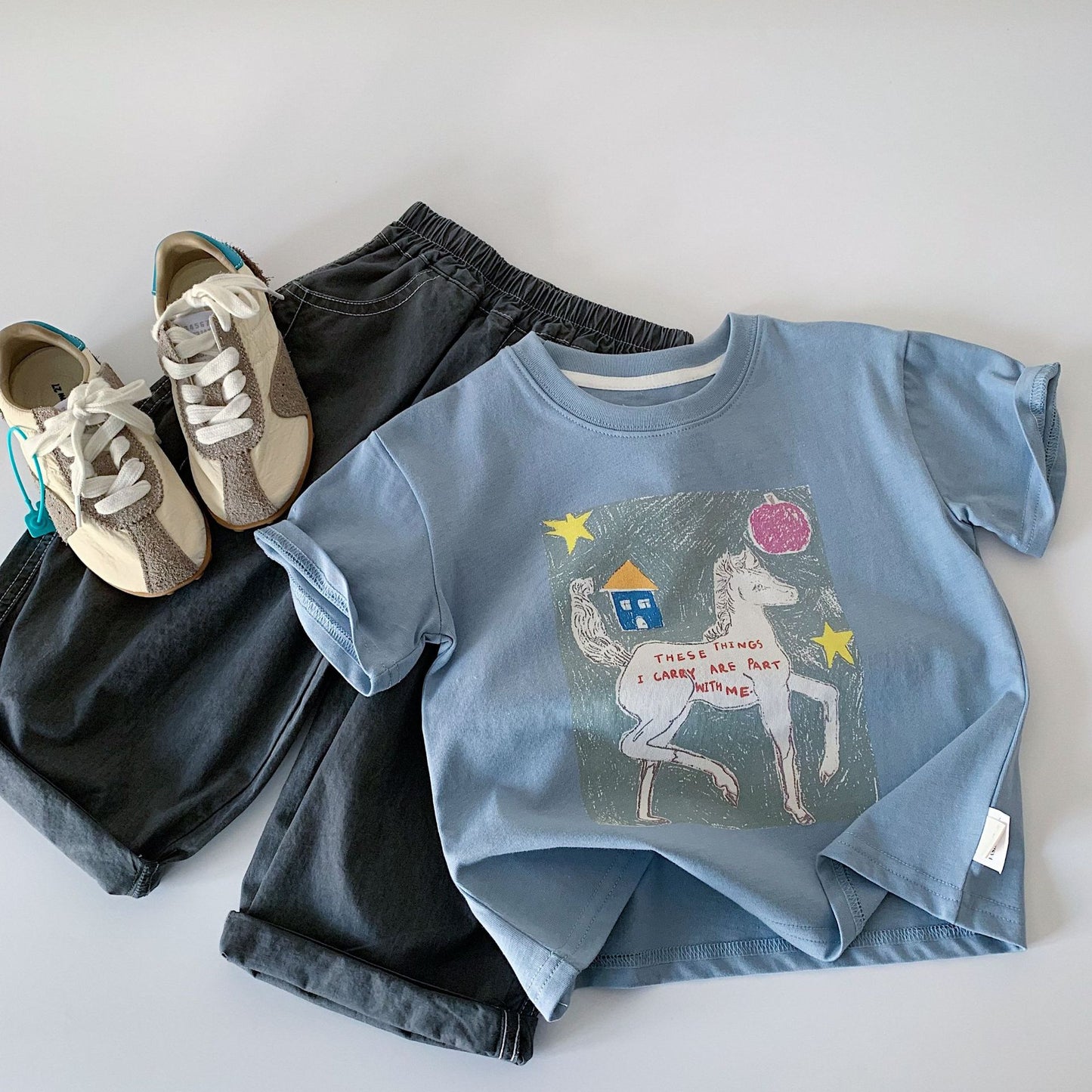 Children's Summer Boys Cute Pony Thin Clothing Children's T-shirt