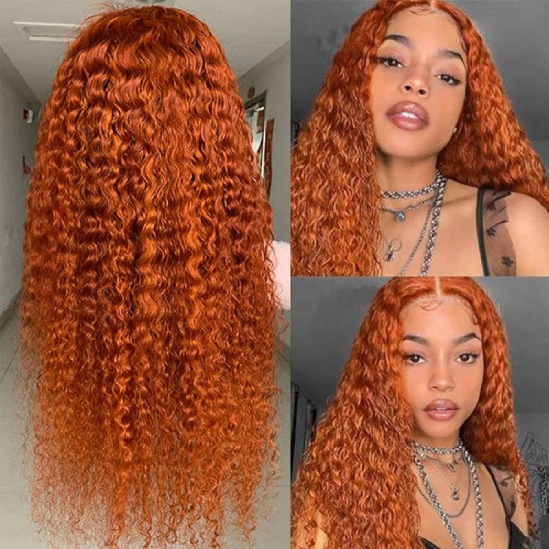 Women's African Wigs With Small Curly Hair Wig Long Curls
