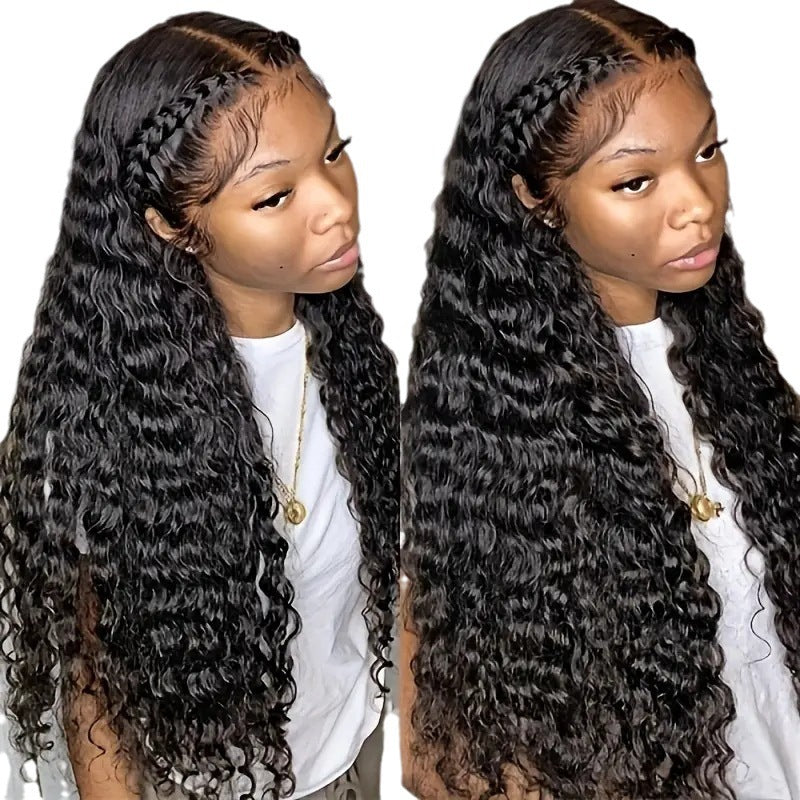 Fashion Front Lace Curly African Small Roll Wig Long Curls