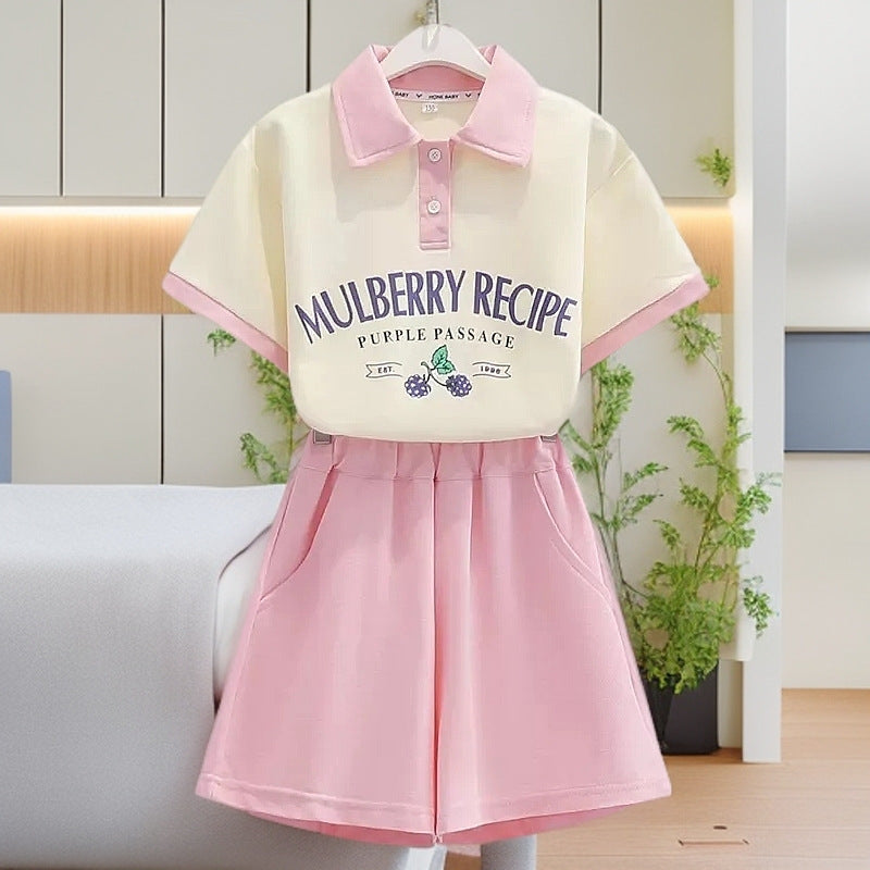 Short Sleeve Little Fashion Casual Fashionable Children's Suit