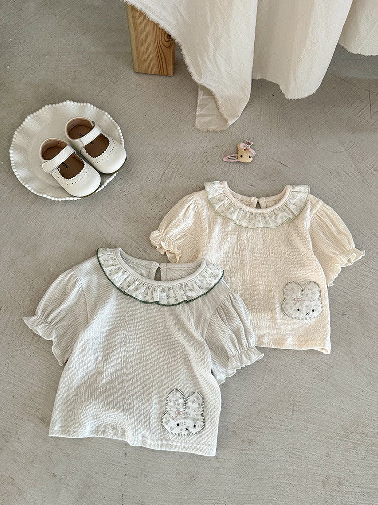 Thin Infant Cute Wild Top Bottoming Shirt Summer Clothing Class Children's T-shirt