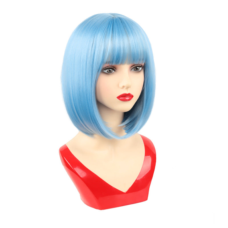 Whole Female Collarbone Length Haircut Wave Wig Short Straight Hair