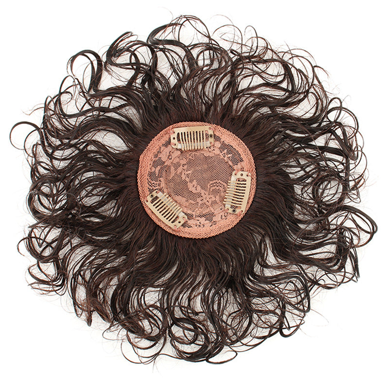 Curly Hair Female Real One Piece Head Supplementing Increase Volume Wig