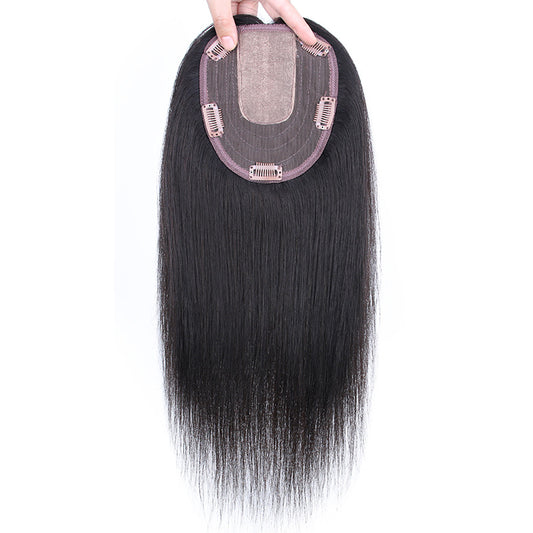 Head Hair Replacement Real Human One Piece Large Area Cover Wig