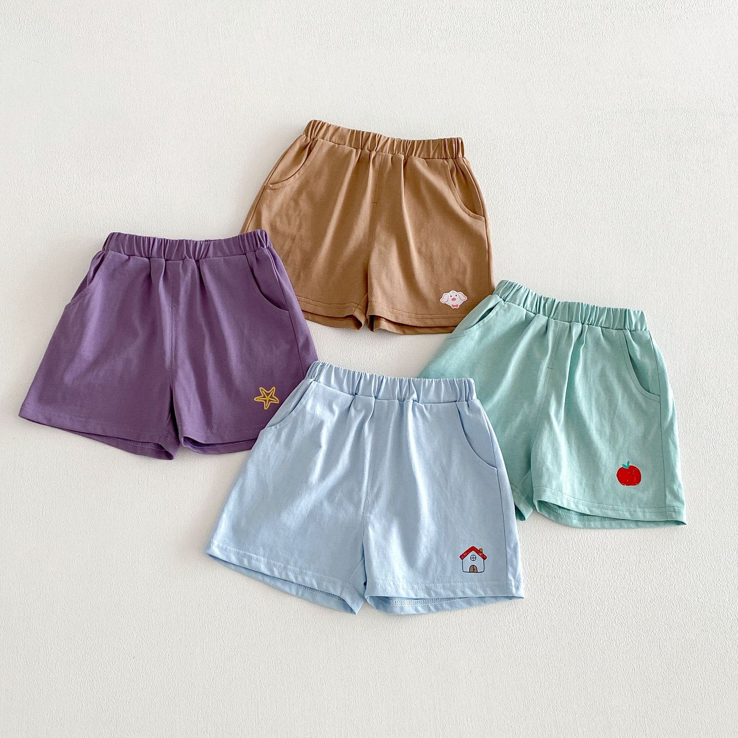 Boys Fashion Print T-shirt Korean Style Shorts Children's Suit