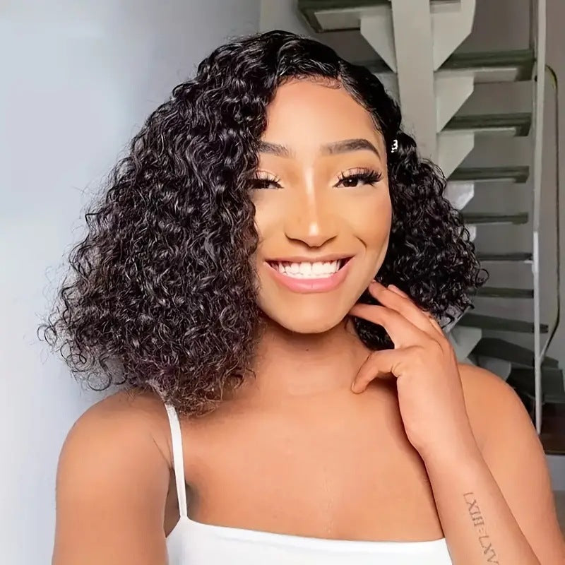 Fashion Front Lace Small Coil Steel Roll Wig Short Curly Hair