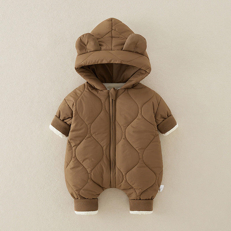 Clothes For Babies Jumpsuits Born Jumpsuit Thickened Cotton Padded Coat Jumpsuit, Climbing Suit