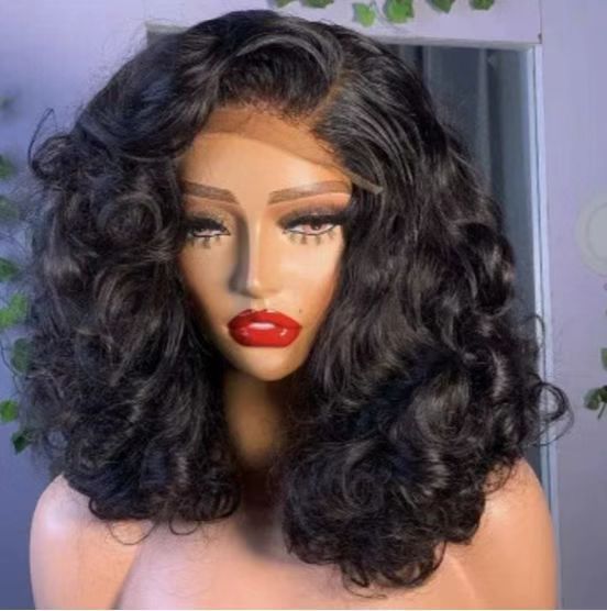 Lace Chemical Fiber Half Hand Crocheting Wig Long Curls