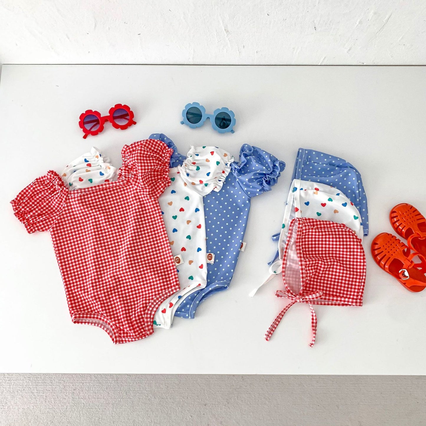 Children's Summer Clothing Infant Swimsuit Swimming Cap Jumpsuit, Climbing Suit