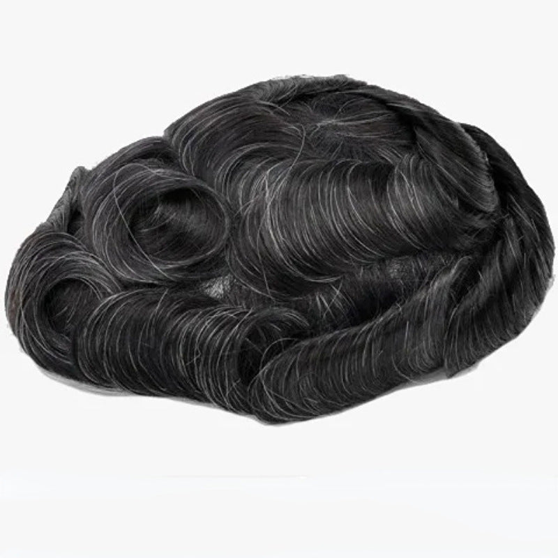 Men's Hairpiece Machine Binding Needle Hand Crochet Invisible Breathable Hair Supplementing Men's Wig