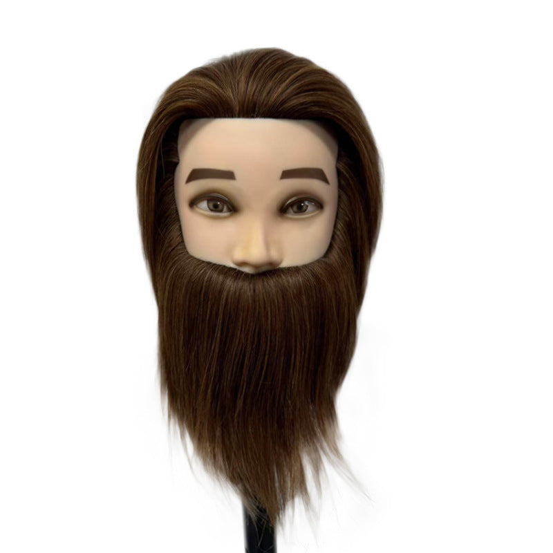 Men's Head Model Hot Dyeing All Real Hair Barber Other Wig