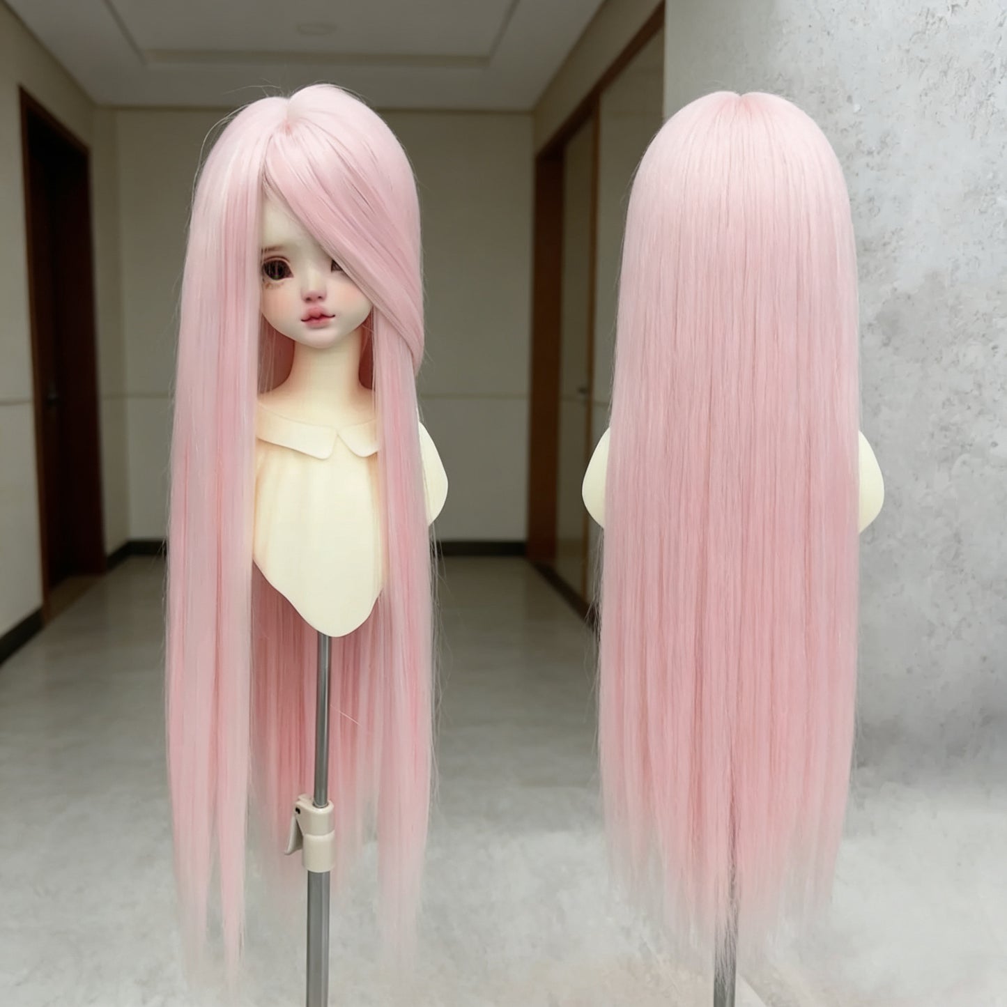 Doll Points Soft Silk Hair Cover Bangs Rough Long Straight Wig