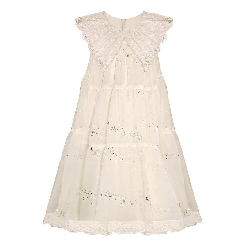 Children's Western Style Super Fairy Gauze Thin Vest Doll Collar Children's Dress
