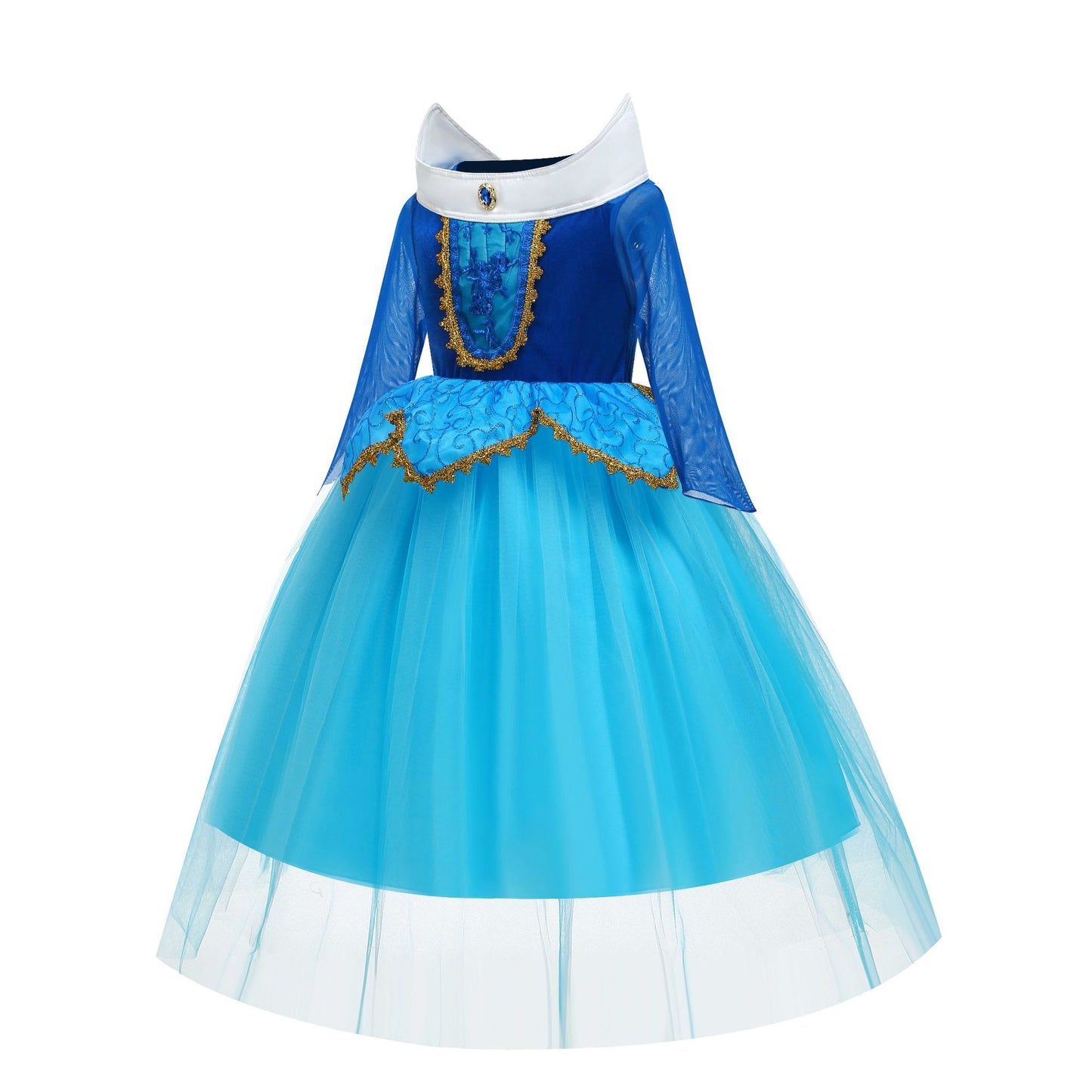 Mesh Long-sleeved Pettiskirt Sleeping Beauty Princess Children's Dress