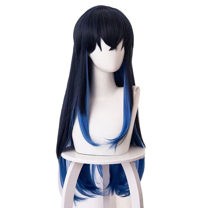 Mouth Ping Yi Help Pig Sex Turn Dark Blue Cos Wig