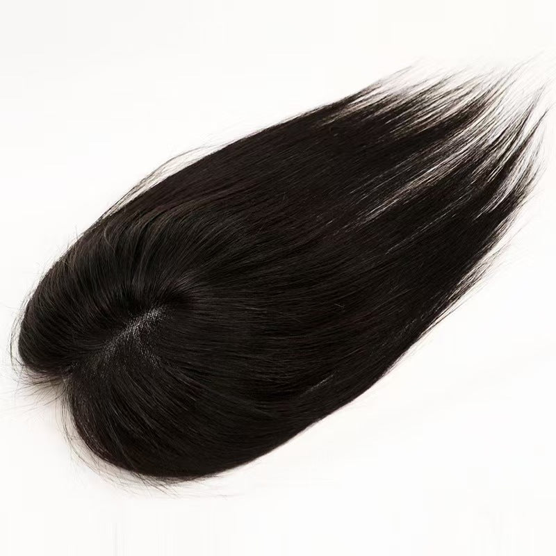 Women's Swiss Net Set Hand Woven Cover Gray Hair Human Top Wig