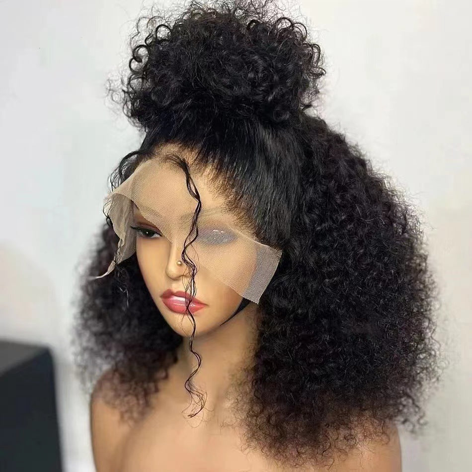 Small Front Lace Chemical Fiber Fashion Wig Short Curly Hair