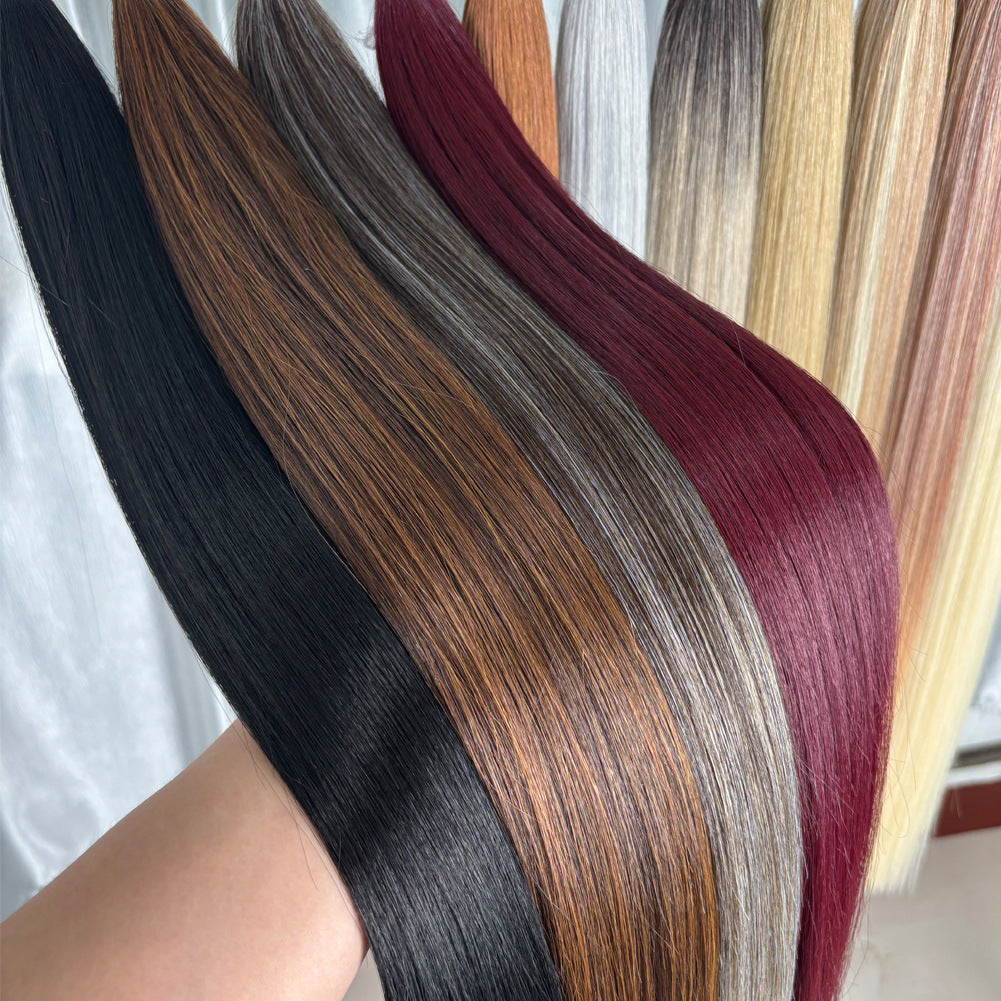 Classy Beautiful African Weft Hair Extension Long Straight Wig