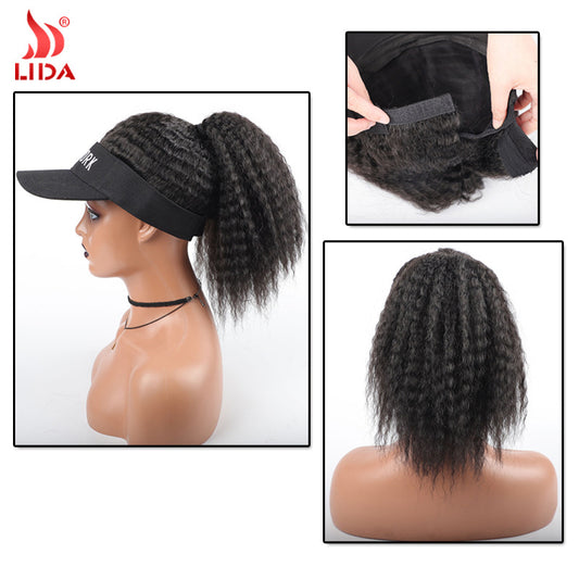 Women's Chemical Fiber Mechanism Headgear Sunshade Curly Wig Long Curls