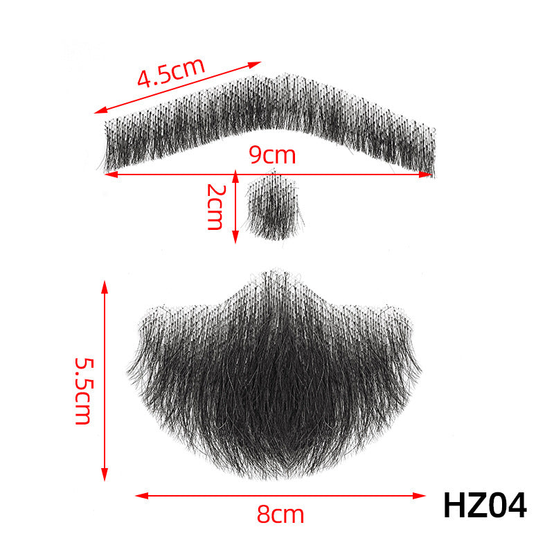 Fake Beard Invisible Seamless Human Hair Eyebrows Film Television Props Other Wig