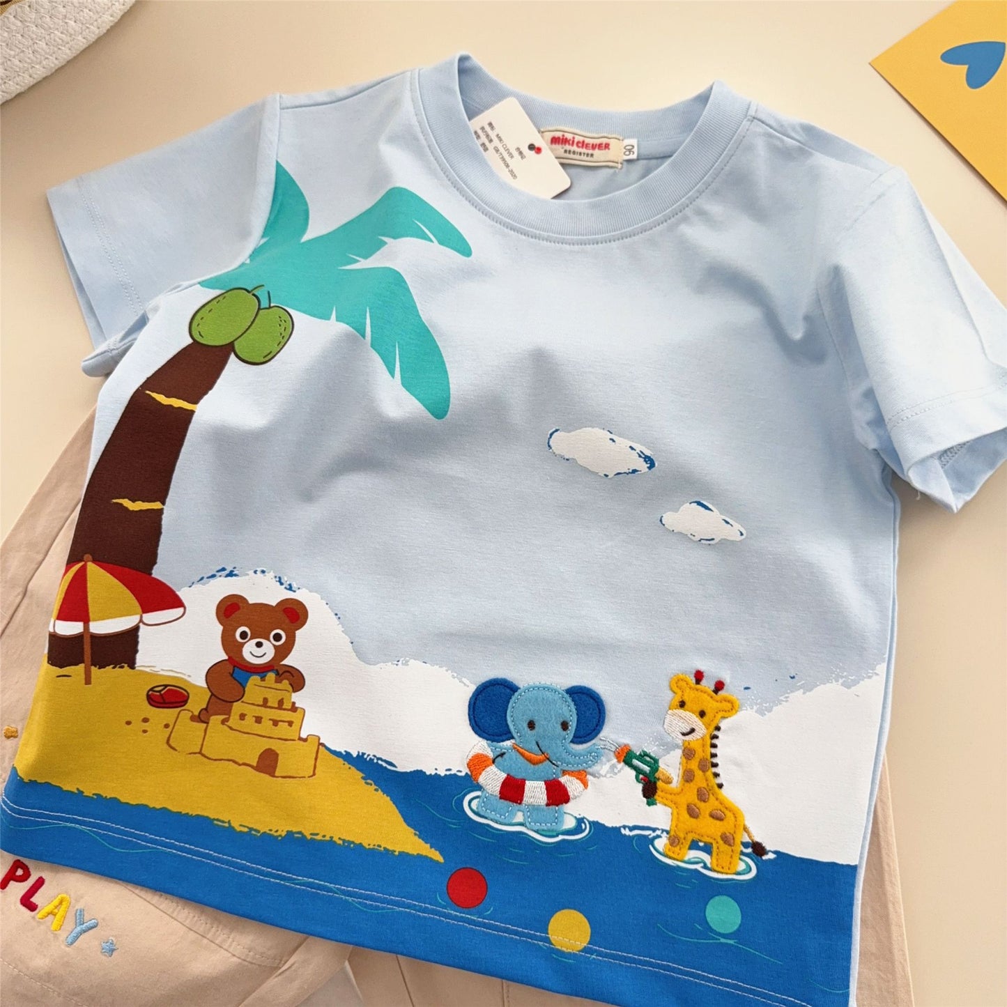 Children's Inner Wear Boys Summer Beach Island Short Children's T-shirt