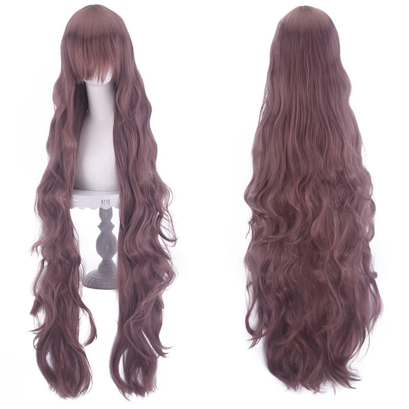 Anime Female Curly Hair Medium Fluffy Wig Long Curls