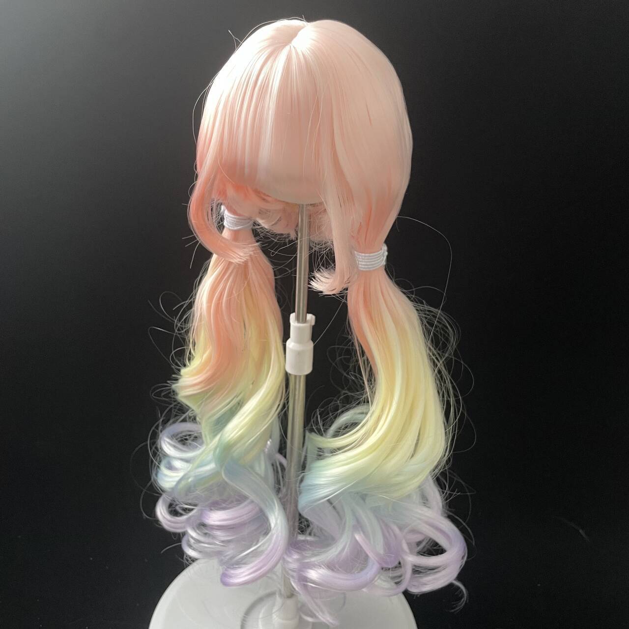 Colorful Bangs Long Curly Hair Points Cos Wig