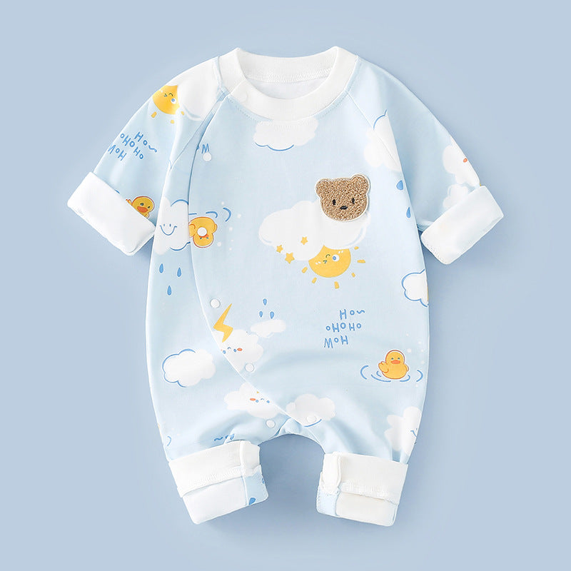 Cotton Born Clothes Boys Romper Outwear Jumpsuit, Climbing Suit