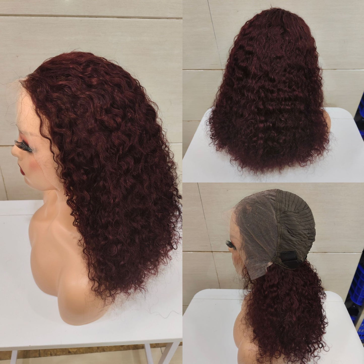 Double Drawn Human Lace Curly Density Real Hair Wig