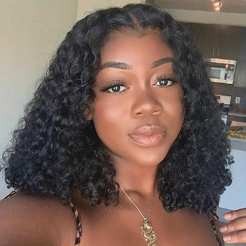Women's Fashion Break-up Tube Wrapped Small African Wig Short Curly Hair