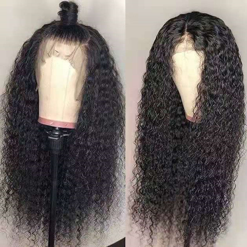 Women's Front Lace Chemical Fiber Head Wig Long Curls